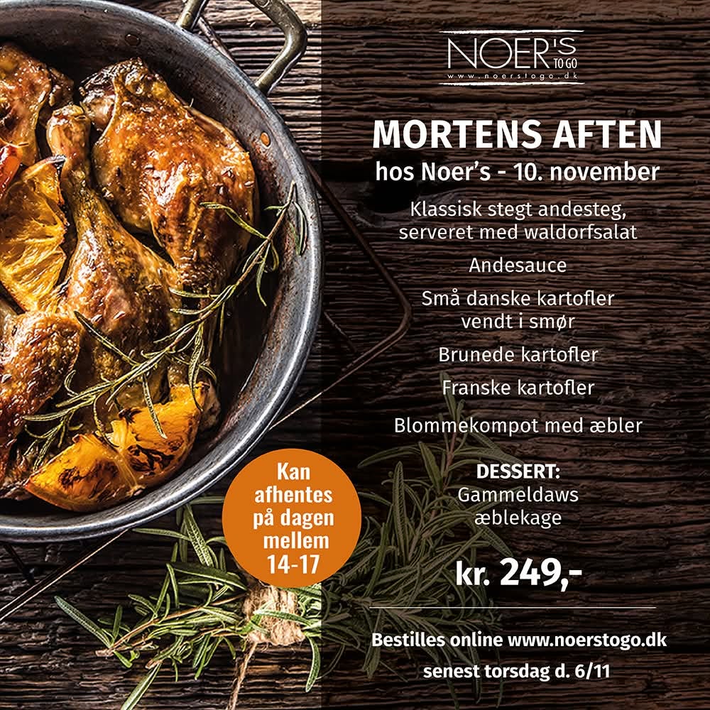 Mortens aften Menu